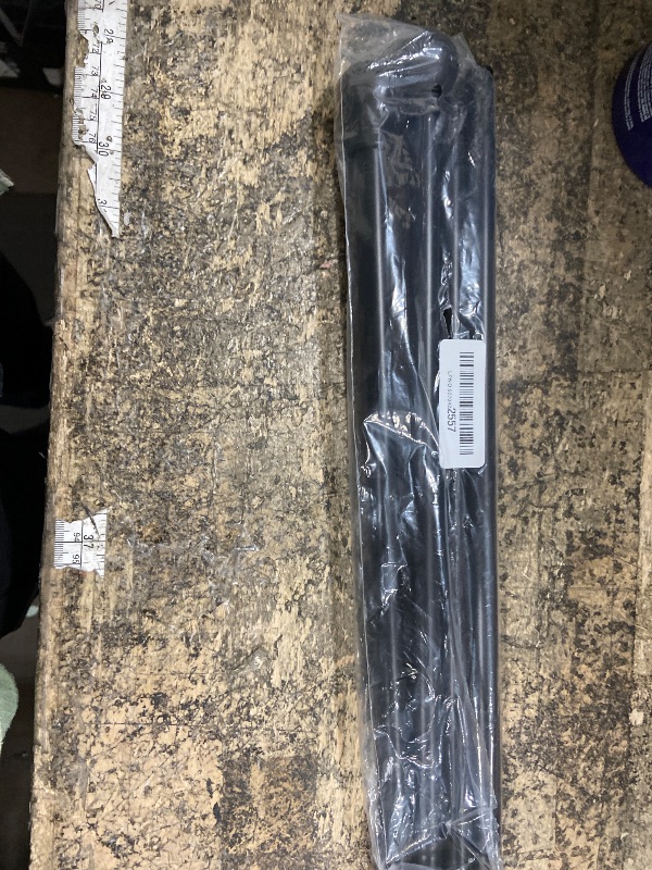 Photo 1 of **MISSING BRACKETS**SMODBRODRE Curtain Rods for Window 32 to 62, Black 5/8 inch Splicing Single Window Curtain Rod Set with Brackets