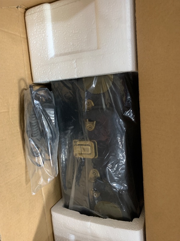 Photo 1 of **Black**Turntable Vinyl Record Player 3-Speed Suitcase Portable Belt-Driven Record Player with Built-in Speakers RCA Line Out AUX in Headphone Jack Vintage White