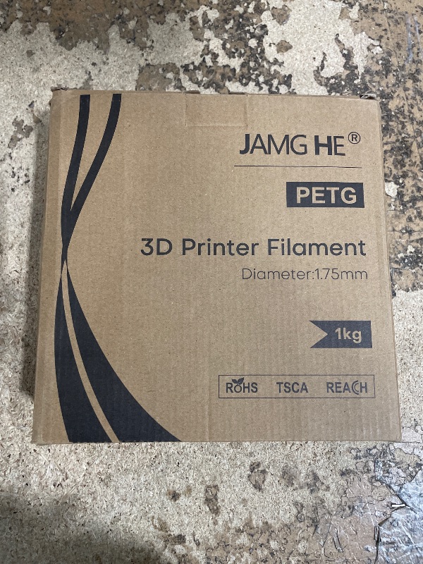 Photo 1 of (1 roll) PETG Filament for 3D Printer, JAMG HE 1.75mm 1KG Precision +/- 0.02 mm PETG Filament Spool for 3D Printing Refills (6Blue)