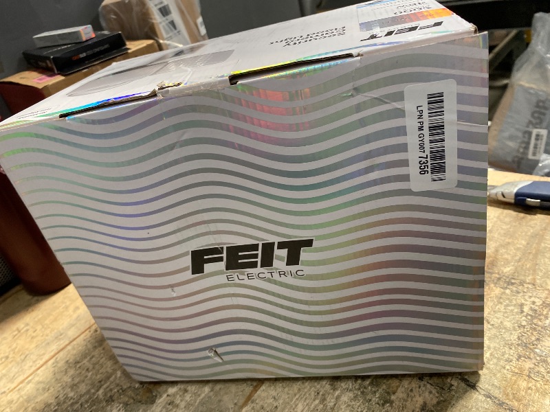 Photo 1 of **VERY USED**Feit Electric SEC5000/CAM/WIFI Outdoor LED Smart Security Camera with Motion Sensor, 2-Way Audio, 5000 Lumens Floodlight, Works with Alexa and Google Asst, Alarm, Hardwired, Updated Version of SEC3000