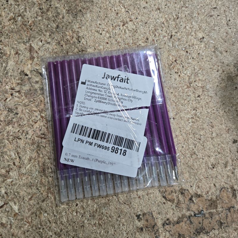 Photo 1 of 0.7 mm Erasable Gel Ink Pen Refills Compatible with Frixion Friction, Smooth Writing Multicolor Retractable Fine Point Pen Refill for School Office Home Art (Purple, 16)