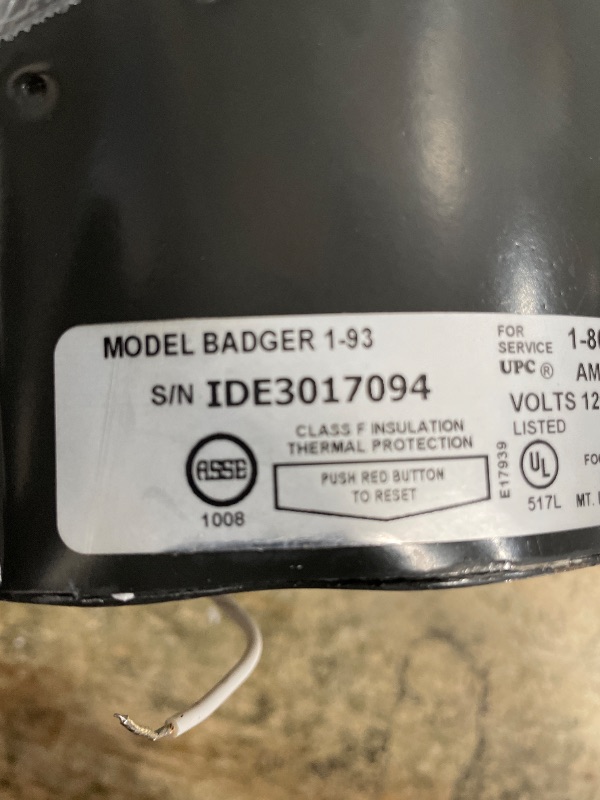 Photo 1 of ***SEE NOTES***InSinkErator Garbage Disposal, Badger 1, Standard Series, 1/3 HP Continuous Feed, Black, Waterborne Grey Enamel