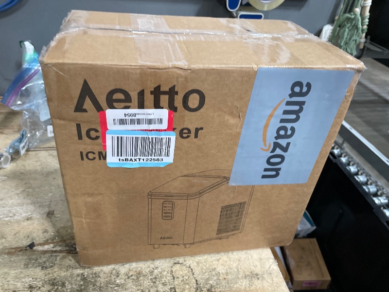 Photo 1 of ***SEE NOTES***Aeitto Ice Maker Countertop 26lbs/24H, Ice Machine 8 Ice Cubes Ready in 6 Mins, 2 Sizes of Bullet Ice Portable Ice Makers with Basket & Scoop, Auto Self-Cleaning for Home/Kitchen/Office Stainless
