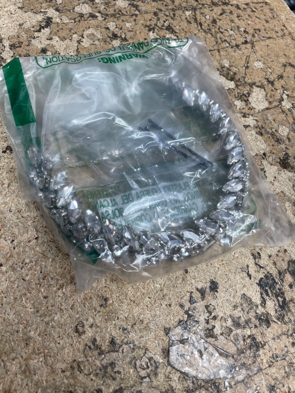 Photo 1 of (xs) Brihasory Green Rhinestone Headband Wedding Hair Accessories for Brides Tiaras for Women and Girls Goddess Costume Hair Decoration Party Prom Bridesmaid Gifts(Silver)