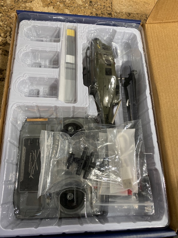 Photo 1 of (MISSING PARTS) NBJIALIN RC ERA C032 UH-1 Huey Helicopter - Remote Control Helicopters for Adult, 1/48 Sacle 2.4G 6CH Gyro Stabilized Aircraft with Altitude Hold & Optical Flow,3D Stunt Drone (Green)