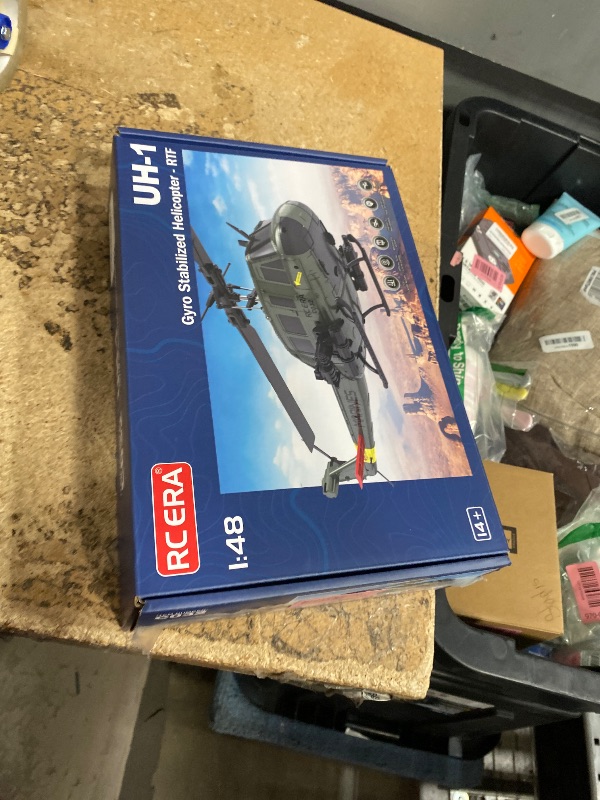 Photo 1 of (MISSING PARTS) NBJIALIN RC ERA C032 UH-1 Huey Helicopter - Remote Control Helicopters for Adult, 1/48 Sacle 2.4G 6CH Gyro Stabilized Aircraft with Altitude Hold & Optical Flow,3D Stunt Drone (Green)
