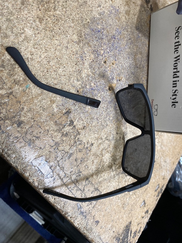 Photo 1 of *BROKEN ARM* Spy Flynn 6700000000076 134MM Soft Matte Black/Happy Gray Green Polar with Silver Mirror Square Sunglasses for Men +Bundle with Accessory Eyewear Kit