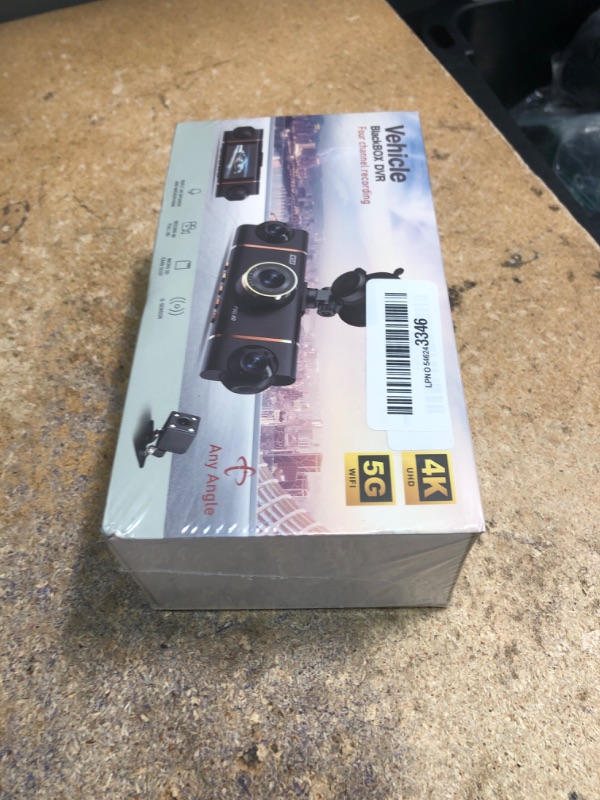 Photo 1 of *FACTORY SEALED* 4K+1080P*3 FHD Car Camera, 4 Channel 360° Dash Cam Front Rear Inside & Left Right, 5GHz WiFi & App Control, 24H Parking Mode, G-Sensor, 8 IR Lamps Night Vision, Loop Recording, Includes 64GB SD Card