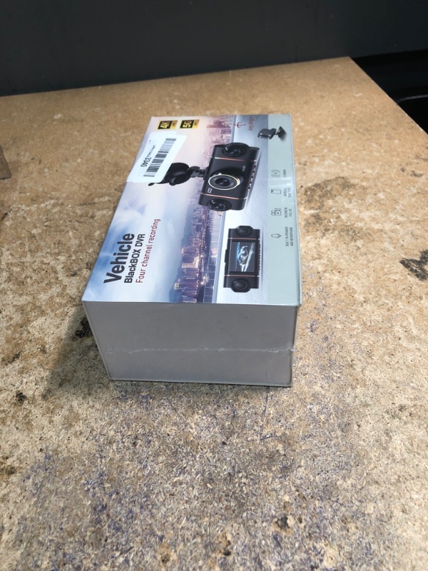 Photo 1 of *FACTORY SEALED* 4K+1080P*3 FHD Car Camera, 4 Channel 360° Dash Cam Front Rear Inside & Left Right, 5GHz WiFi & App Control, 24H Parking Mode, G-Sensor, 8 IR Lamps Night Vision, Loop Recording, Includes 64GB SD Card