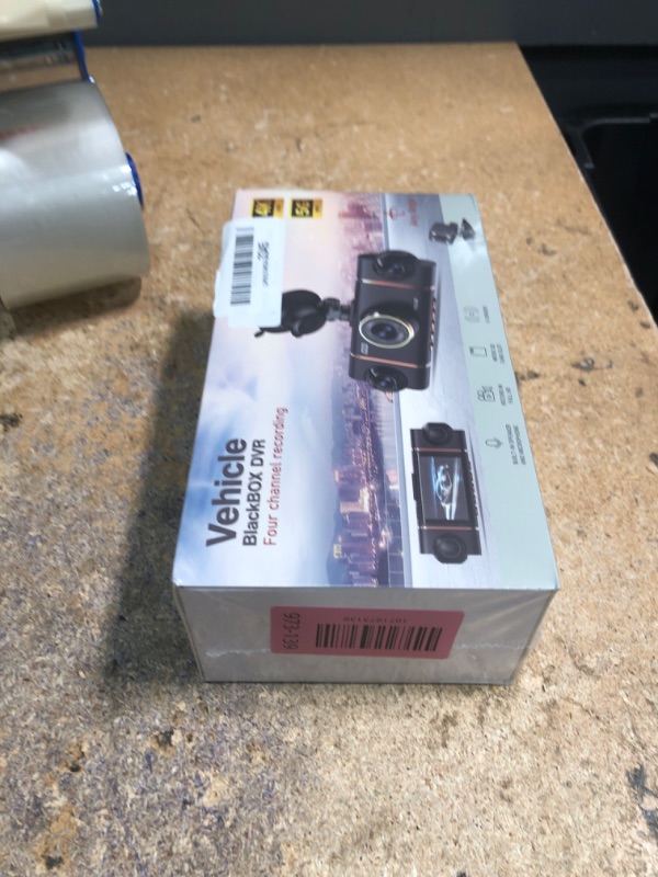 Photo 1 of *FACTORY SEALED* 4K+1080P*3 FHD Car Camera, 4 Channel 360° Dash Cam Front Rear Inside & Left Right, 5GHz WiFi & App Control, 24H Parking Mode, G-Sensor, 8 IR Lamps Night Vision, Loop Recording, Includes 64GB SD Card
