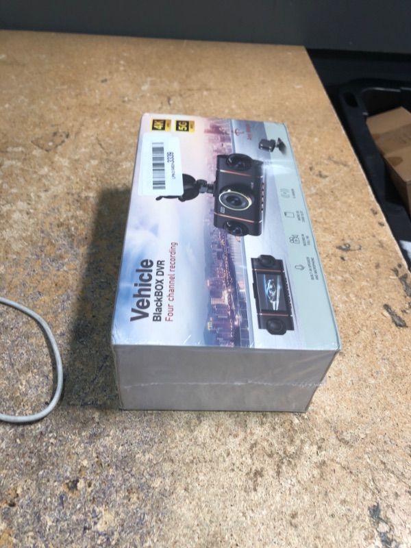 Photo 1 of *FACTORY SEALED* 4K+1080P*3 FHD Car Camera, 4 Channel 360° Dash Cam Front Rear Inside & Left Right, 5GHz WiFi & App Control, 24H Parking Mode, G-Sensor, 8 IR Lamps Night Vision, Loop Recording, Includes 64GB SD Card
