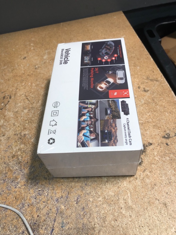 Photo 1 of *FACTORY SEALED* 4K+1080P*3 FHD Car Camera, 4 Channel 360° Dash Cam Front Rear Inside & Left Right, 5GHz WiFi & App Control, 24H Parking Mode, G-Sensor, 8 IR Lamps Night Vision, Loop Recording, Includes 64GB SD Card