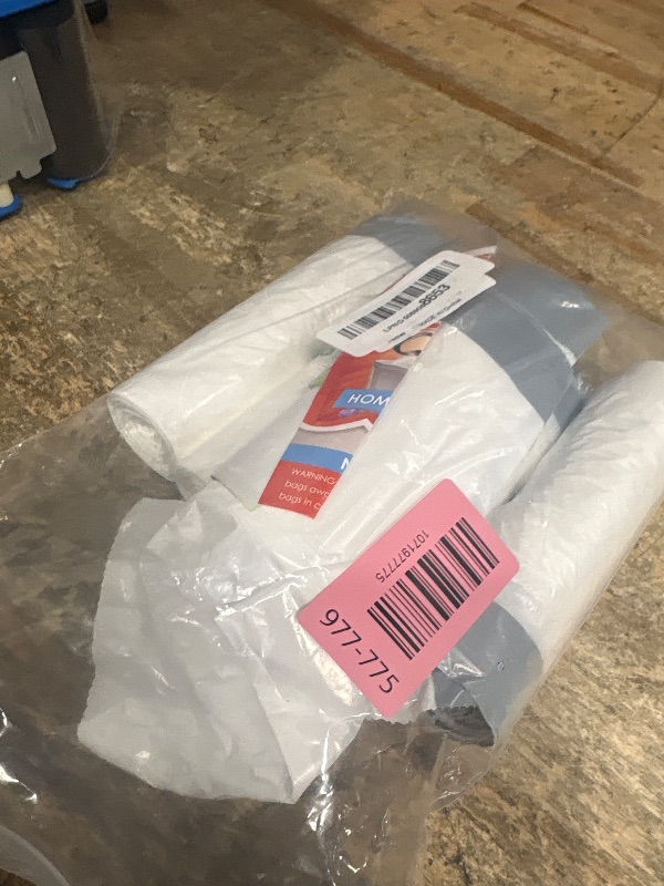 Photo 1 of 1.3 Gallon 100 Counts (fit 1.3-1.5 Gal) Mini Drawstring Trash Bags Garbage Bags by RayPard, 4-5L Small Plastic Trash Can Liner fit 1,1.2-1.5 Gal Waste Basket for Home Office Kitchen Bathroom, White