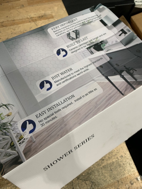 Photo 1 of ***********FOR PARTS ONLY- Missing parts**********
HoliSpa Tub Shower Faucet, Matte Black Shower Faucet Set with 8-Inch All-Metal Rainfall Showerhead and Bathtub Spout, Single-Handle Tub Shower-Trim Kit Included Valve, Matte Black
