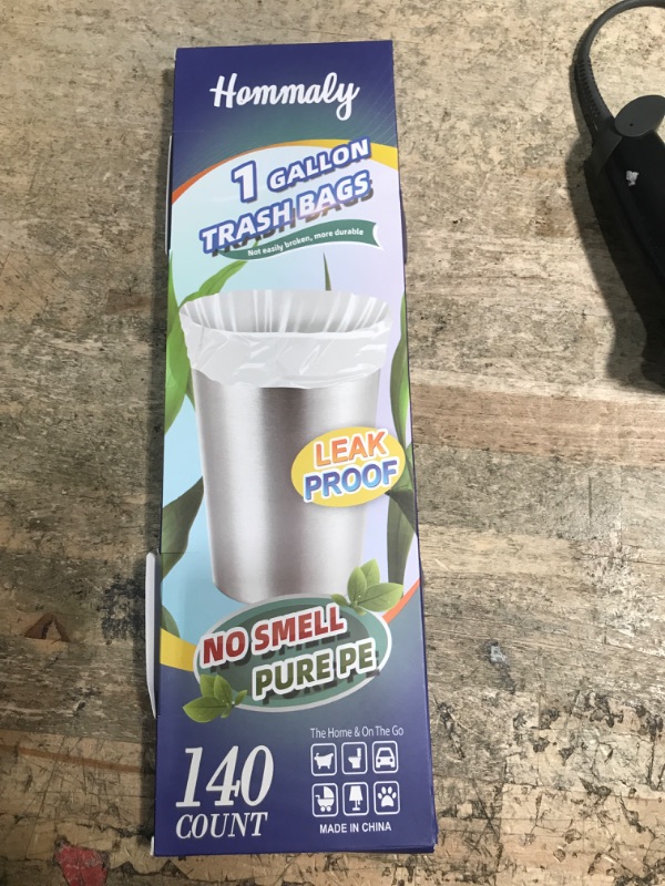 View 2 of 1 Gallon 140 pcs (0.8-1 Gal) Small Clear Trash Bags, Strong 0.8 Gallon 1 Gallon 1.2 Gallon Garbage Bags, Bathroom Trash Can Bin Liners,Mini Bags Waste Basket Liner,Fit 3,4.5 Liter, 0.8-1.2 Gal?1C140)