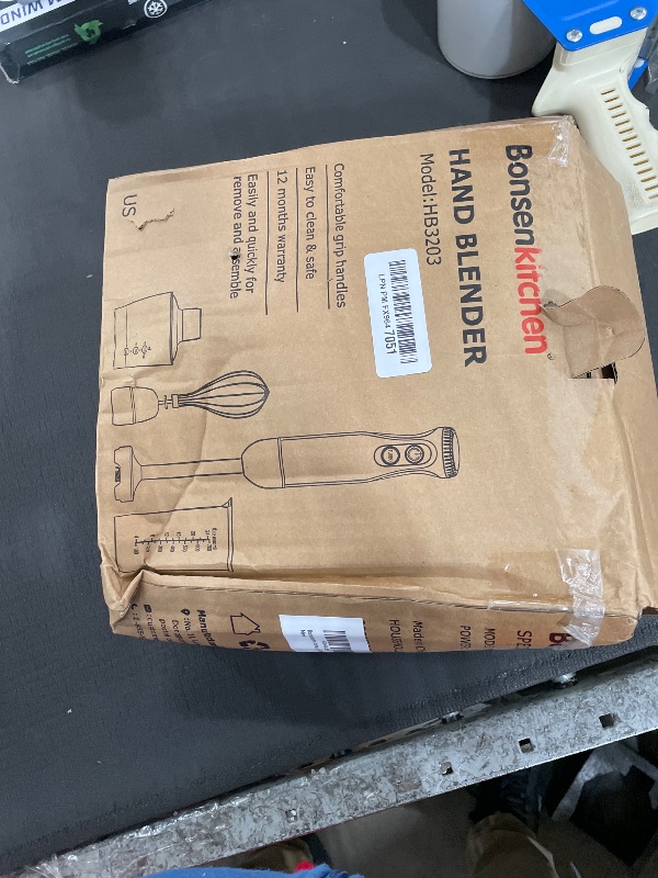 Photo 1 of ***MISSING PARTS***
Bonsenkitchen Immersion Blender Handheld with Food Processor, 20 Speeds Hand Blender with Turbo Mode, Stainless Steel Blade, Egg Whisk, Beaker & Chopper Bowl, Hand Mixer for Smoothie, Soup, Baby Food
