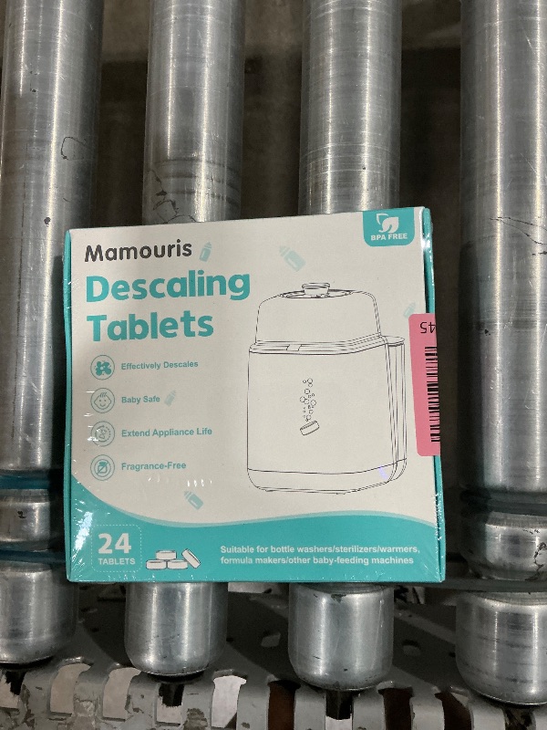 Photo 1 of **Factory Sealed** Mamouris Descaling Tablets for Baby Bottle Washer, Compatible with Baby Brezza, Momcozy, Papablic Bottle Washer, Warmer, Sterilizer & Formula Maker, 24 Count Detergent Tablets