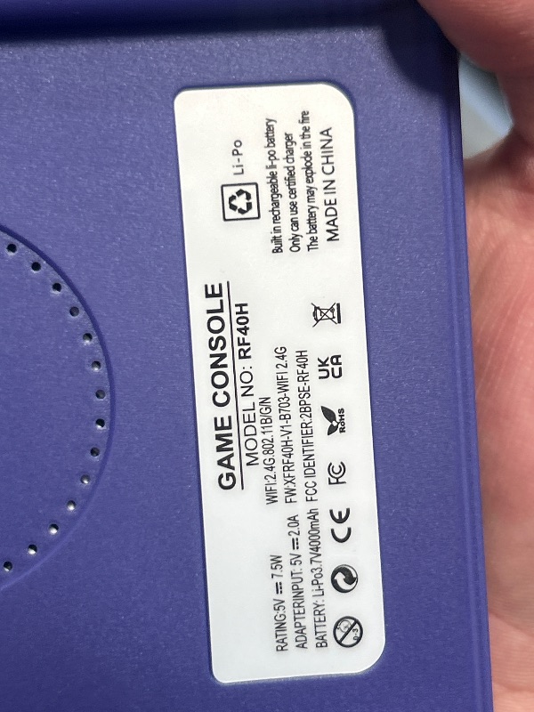 Photo 1 of ***PARTS ONLY , NON FUNCTIONAL ** RF40H Handheld Game Console, 4.0" Retro Gaming Console Preloaded 20,000+ Classic Games, Open Source Linux System, Support WiFi Online Play, Portable Pocket Hand Held Video Game (Purple)