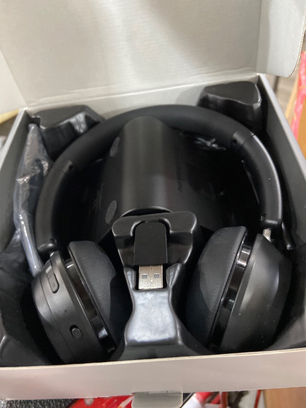 Photo 1 of (Upgraded Version) Wireless Headset, Bluetooth Headset with Noise Cancelling Microphone, Best Headphones with Mic Mute & USB Dongle for PC/Computer/Laptop/Cell Phones/Remote Work/Call Center