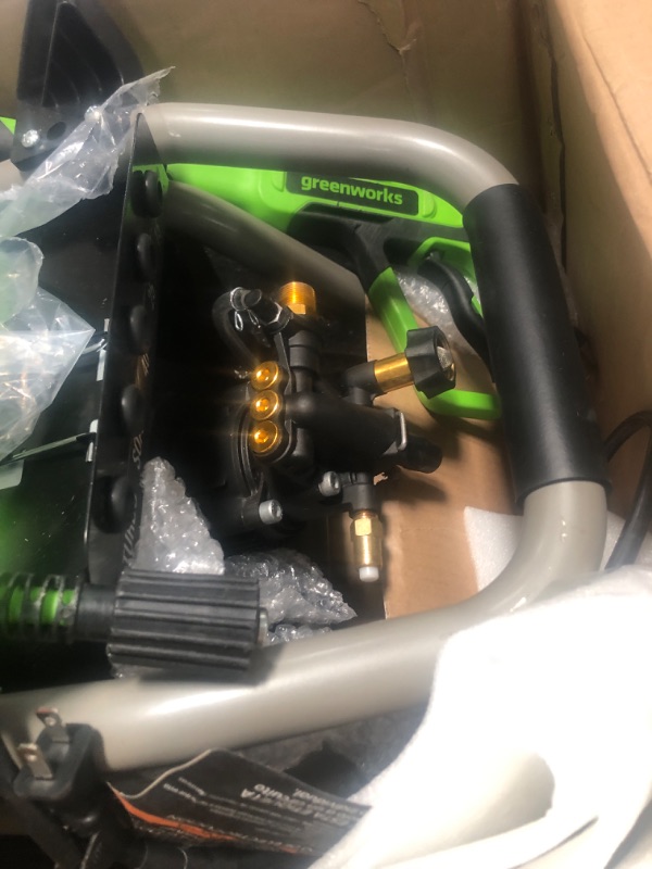 Photo 1 of **MISSING SOME ATTCHMENTS** Greenworks 3000 PSI (2.0 GPM Max) Brushless Electric Pressure Washer