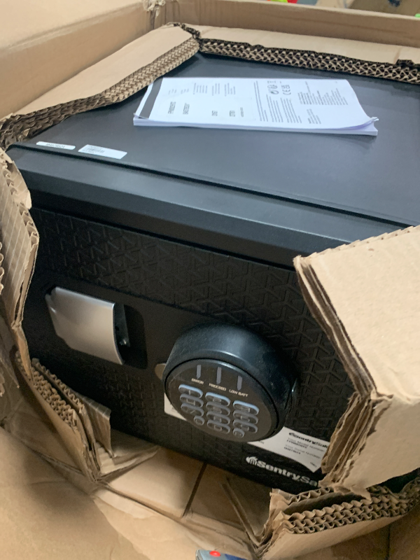 Photo 1 of ***NO KEYS, UNABLE TO OPEN*** SentrySafe Fireproof and Waterproof Large Safe with Backlit Digital Keypad and Override Key for Passports, Money, Jewelry, 0.81 Cubic Feet, FPW082HTC