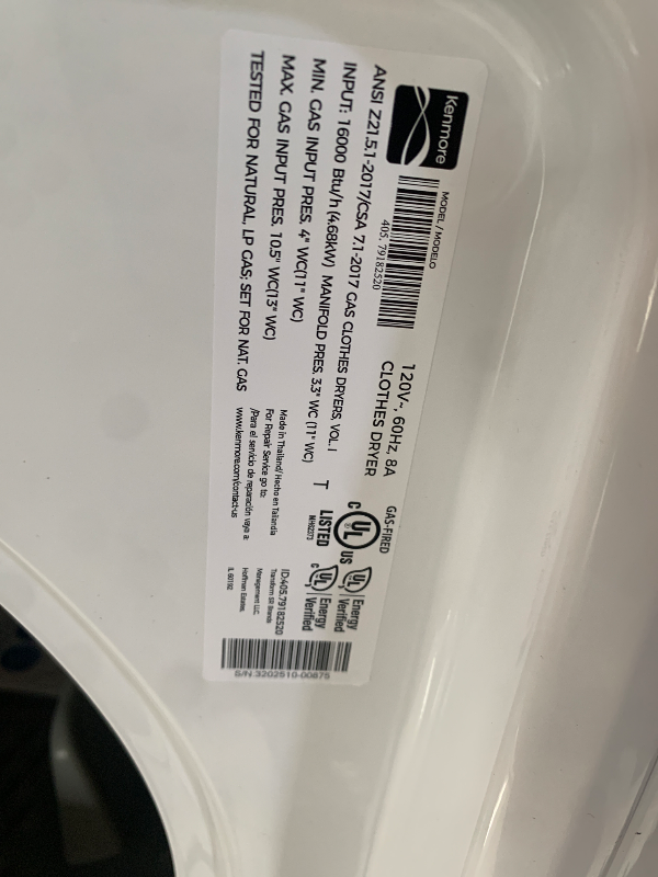 Photo 1 of *SEE NOTES/PHOTOS*
Kenmore 4.5 cu. ft. Top Load Washer with Triple Action Impeller - White