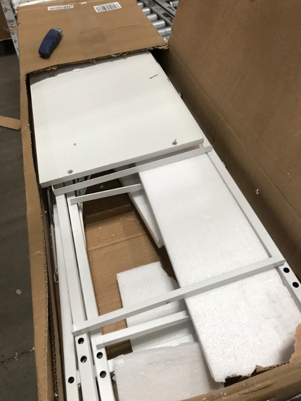Photo 1 of **missing pieces** HIGDBFE 5-Drawer Dresser with 2 Hanging Racks, White, 49.2" W