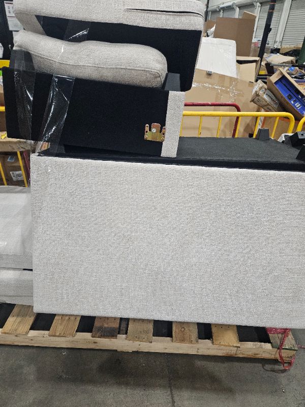 View 3 of * stock photo for reference * Sofa Cloud Couch with Throw Pillow whole set is an L shaped white couch