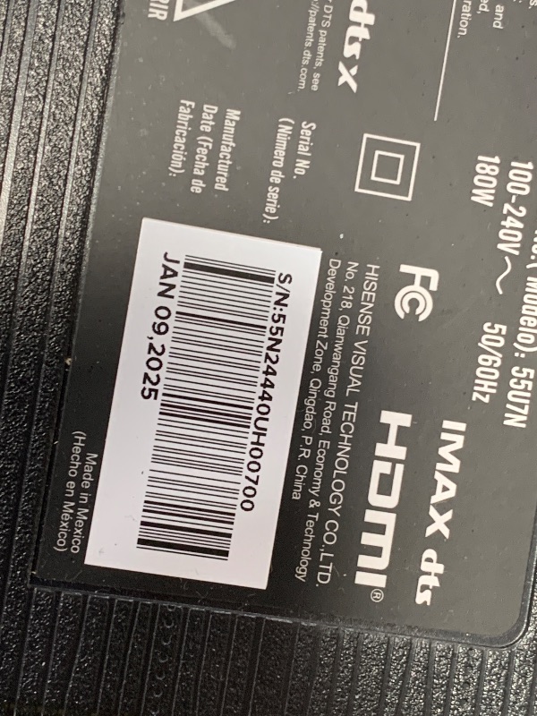 View 3 of *BROKEN SCREEN* Hisense 55" U7 Mini-LED ULED 4K UHD Best Premium Gaming Google Smart TV (55U7SG, 2026 NEW) - Hi-QLED, Native 165Hz, VRR 330, HDR10+, Dolby Vision IQ·Atmos, IMAX Enhanced, Anti-Reflection, 2.1.2 Ch