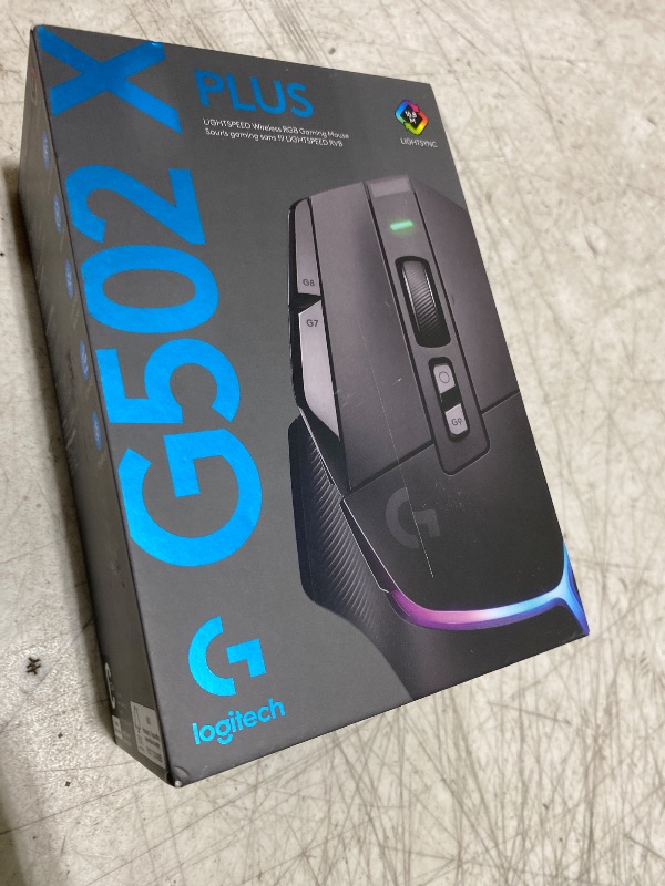 Photo 1 of Logitech G502 X Plus Wireless Gaming Mouse: Optical Switches, LIGHTSYNC RGB, 13 Buttons, Infinite Scroll Toggle, <130 hr Battery Life, USB-C, PowerPlay Wireless Charging Capable, for PC/MacOS - Black