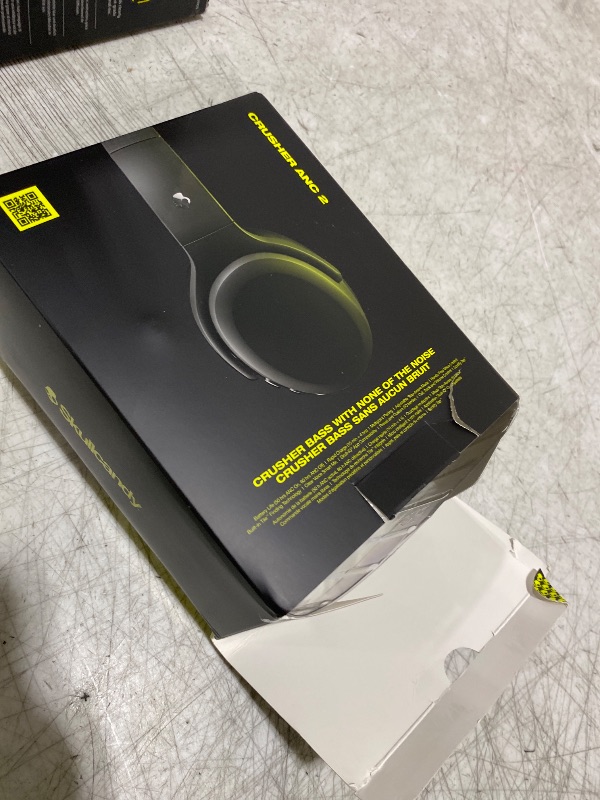Photo 1 of Skullcandy Crusher ANC 2 Wireless Over-Ear Bluetooth Headphones with Multi-Sensory Bass, Active Noise Cancelling, Up to 60 Hours Battery, Microphone for iPhone Android - True Black