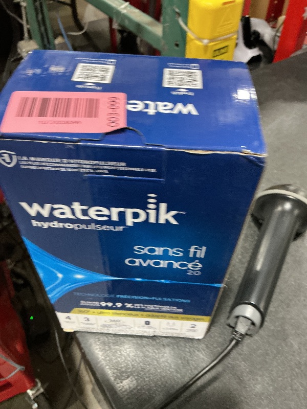 Photo 1 of Waterpik Cordless Advanced 2.0 Water Flosser For Teeth, Gums, Braces, Dental Care With Travel Bag and 4 Tips, ADA Accepted, Rechargeable, Portable, and Waterproof, White WP-580, Packaging May Vary