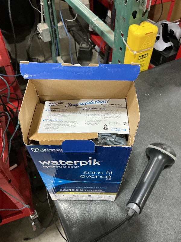 Photo 1 of Waterpik Cordless Advanced 2.0 Water Flosser For Teeth, Gums, Braces, Dental Care With Travel Bag and 4 Tips, ADA Accepted, Rechargeable, Portable, and Waterproof, White WP-580, Packaging May Vary