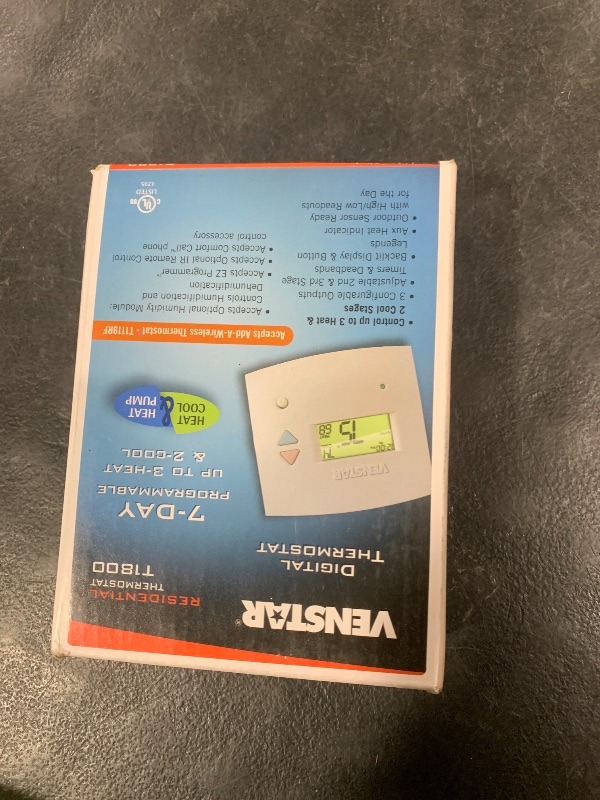Photo 1 of Venstar T1800 7-day Programmable Digital Thermostat