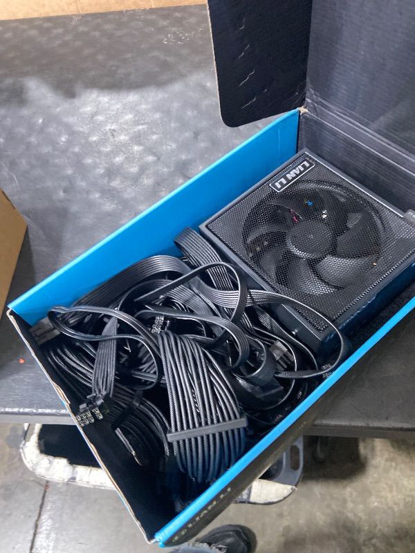 Photo 1 of Lian Li EDGE1200W Fully Modular Low-Noise ATX Power Supply - ATX 3.1 & PCIE 5.1 Compliant - Cybenetics Gold Efficiency - 12V-2x6 Cable - L-Shape Design - with USB/Fan Hub - Black (EG1200G.BH)