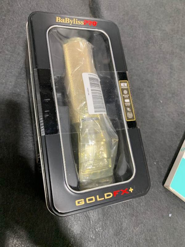 Photo 1 of BaBylissPRO GOLDFX+ Professional Barber Cord/Cordless Hair Clippers for Men, All Metal, Lithium Battery with 3-Hour Runtime, Gold