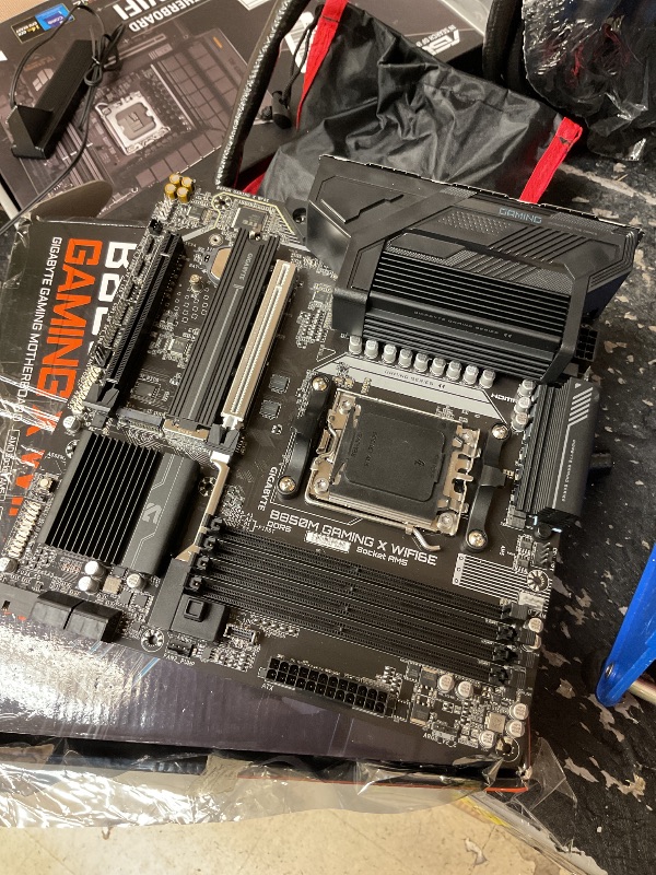 Photo 1 of SEE NOTES AND PICTURES,,,,,,,,,,GIGABYTE B850M Gaming X WIFI6E AMD AM5 mATX Motherboard, Support AMD Ryzen 9000/8000/7000 Series, DDR5, 10+2+2 Power Phase, 2X M.2, PCIe 5.0, USB-C, WIFI6E, 2.5GbE LAN, EZ-Latch, 5-Year Warranty