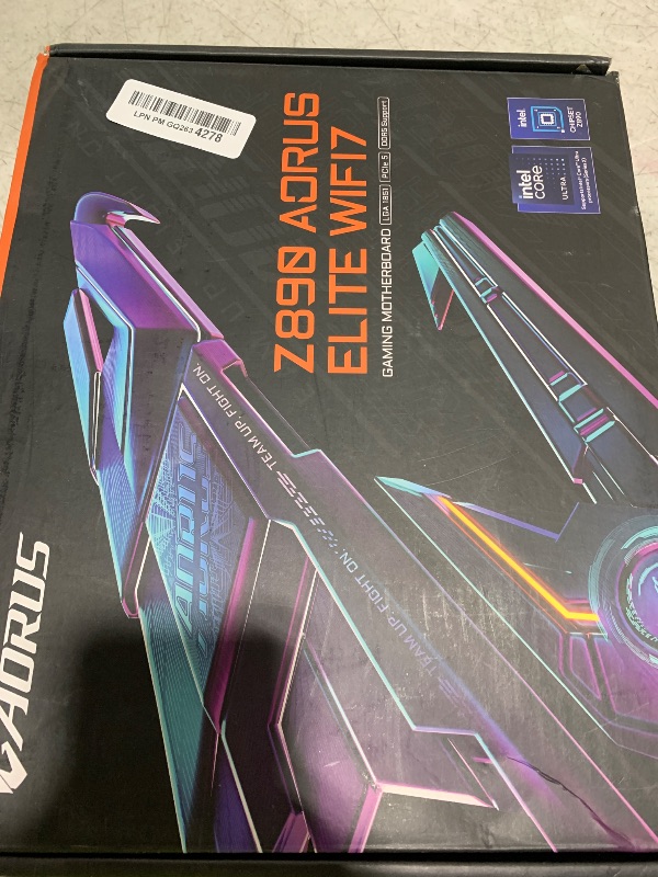 Photo 1 of GIGABYTE Z890 AORUS Elite WIFI7 Intel Core Ultra (Series 2) LGA 1851 Motherboard, ATX, DDR5, 4X M.2, PCIe 5.0, Thunderbolt 4, 2.5GbE LAN, EZ-Latch