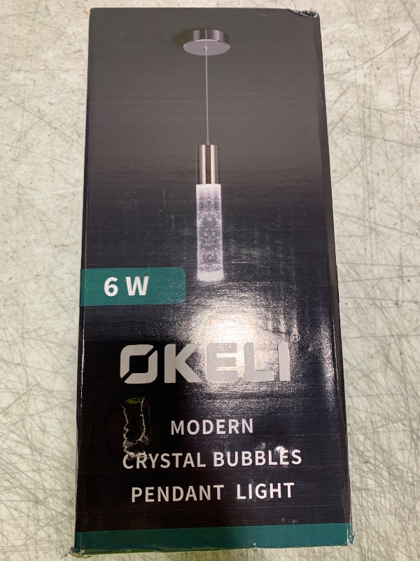 Photo 1 of OKELI Modern Pendant Light, LED Bubble Crystal Kitchen Island Lights Fixtures,Mini Single Island Lights Pendant Lighting for Kitchen Island,Bar,6W,6000K,Gold