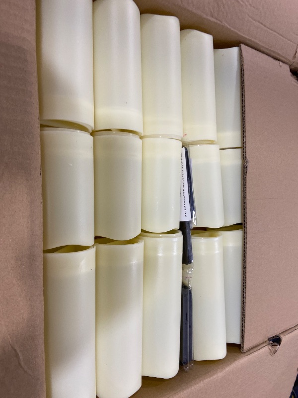 Photo 1 of YOROXRG Set of 96 Waterproof Outdoor Flameless Candles, LED Candles with 4 Remote and Timer,(H 4" 5" 6" x D 2.2"),for Halloween Wedding Festival