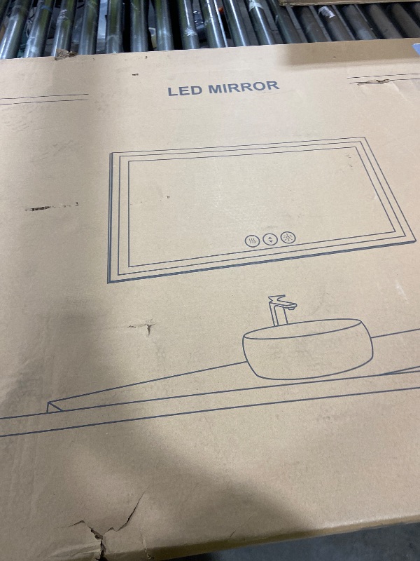 Photo 1 of 48X40 LED Bathroom Mirror with Lights, Anti-Fog, Backlit + Front Lit (CRI>90), Lighted Bathroom Vanity Mirror for Wall, Memory Function, Dimmable, Tempered Glass, Shatter-ProofX004RPRNRX
