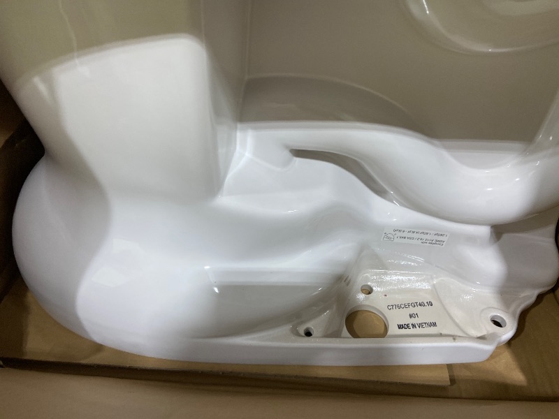 Photo 1 of TOTO Drake Elongated Universal Height TORNADO FLUSH Toilet Bowl with 10 Inch Rough-In and CEFIONTECT, WASHLET+ Ready, Cotton White - C776CEFGT40.10#01