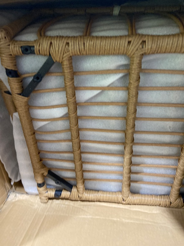 Photo 1 of 4-pc. Swivel Lounge Chair in Driftwood Wicker STOCK PHOTOT FOR REFERENCE ONLY