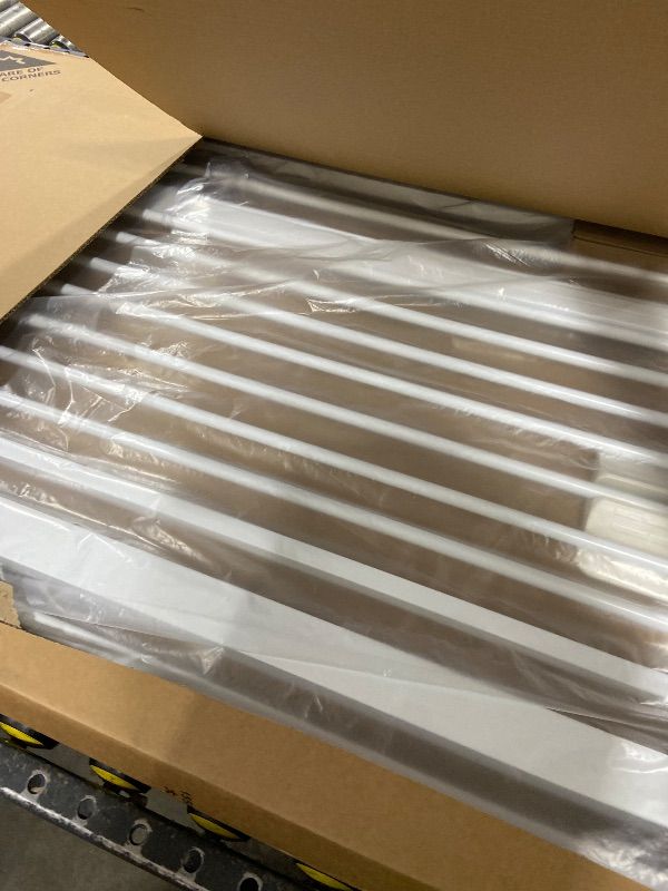 Photo 1 of Lumizone Extra Tall Cat Gate 61.02" High Pressure Mounted 29.92"-34.24" Extra Wide 1.37" Gap No Drilling Auto-Close One-Handed Operation Tall Pet Gate for Dogs(White, 61.02" H x 29.92"-34.24" W)