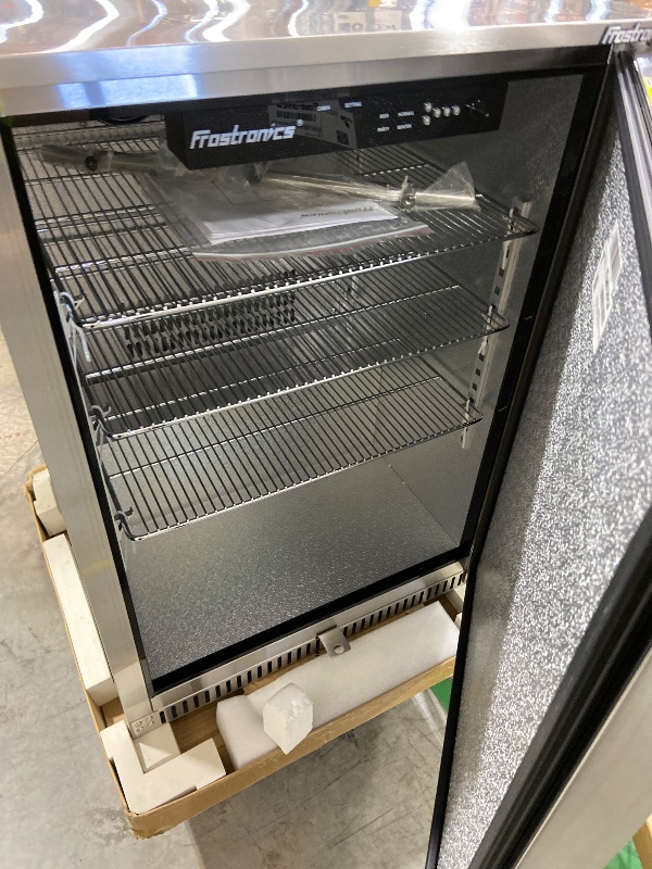 Photo 1 of Frostronics 24 Inch Outdoor Beverage Refrigerator, 168 Can Built-in & Freestanding Cooler, 26°F Sub-Zero Beer Fridge, IPX4 Waterproof SUS304, NSF7 Commercial Grade for Patio & Outdoor Kitchen