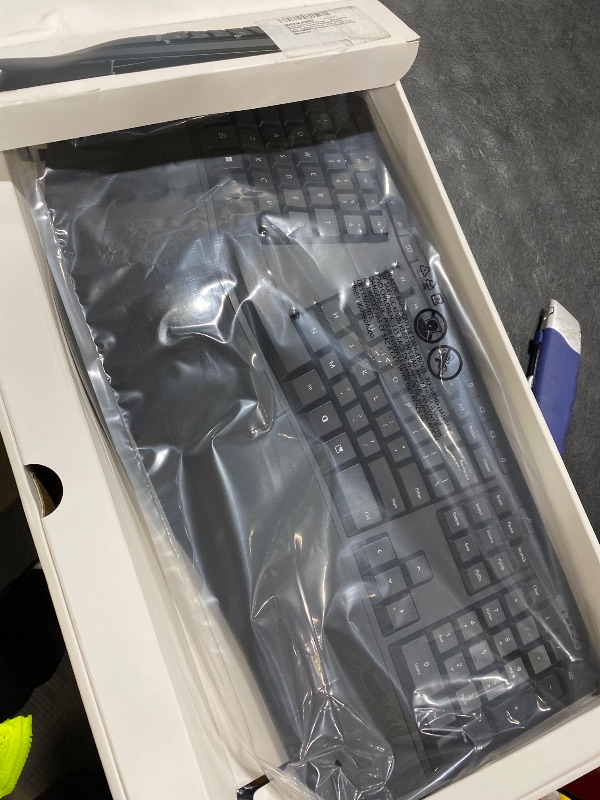 Photo 1 of Incase Ergonomic Keyboard – Designed by Microsoft – Refined Ergonomic Design, Built-in Shortcuts Keys, Layered Palm Rest for Elevated Wrist Support, Integrated Number Pad – Black
