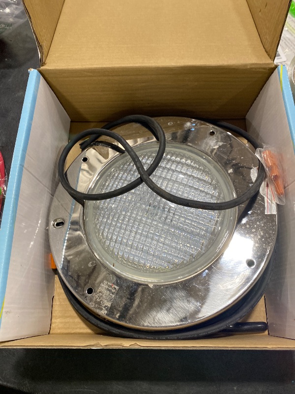 Photo 1 of Tandanic 10 Inch LED Pool Light for Inground Pool, 60W Color Changing Pool Lighting with APP & Remote Control, Low Voltage 12V Submersible Light for Wet Niche, 50ft Long Cord, IP68 Waterproof