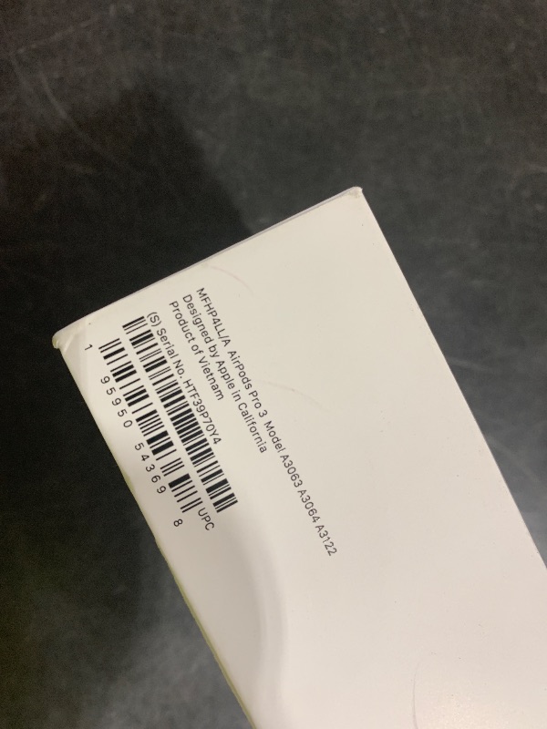 Photo 1 of Apple AirPods Pro 3 Wireless Earbuds, Active Noise Cancellation, Live Translation, Heart Rate Sensing, Hearing Aid Feature, Bluetooth Headphones, Spatial Audio, High-Fidelity Sound, USB-C Charging
