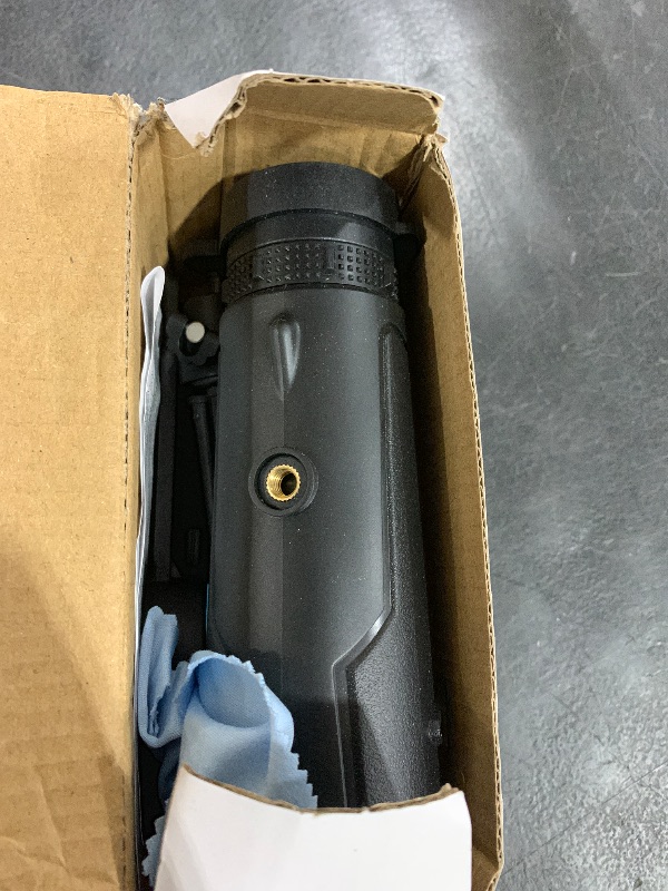 Photo 1 of 12x50 High Power HD Monocular Telescope with Phone Adapter & Tripod, Waterproof Compact Monocular for Bird Watching, Hiking, Camping - Clear Low Light Vision