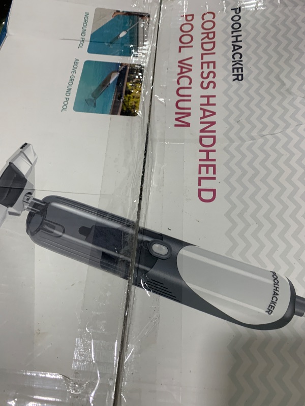 Photo 1 of [Patent] POOLHACKER Cordless Handheld Pool Vacuum for Above Ground Pool & Inground Pools, Pool Vacuum Cleaner Flexible Head for Curved, 18.5 GPM Strong Suction, 1-Click Debris Emptying, Rechargeable